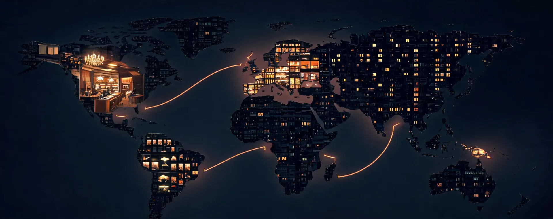 Global map of interior lighting project contexts